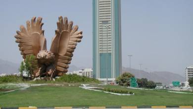 Photo of UAE landmarks: The Falcon Roundabout in Fujairah