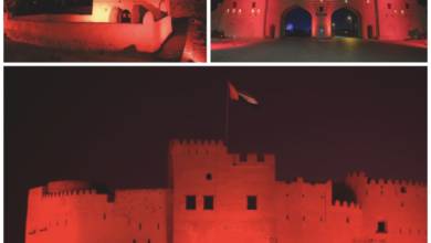Photo of Fujairah is illuminated in red as the UAE Hope Probe nears Mars