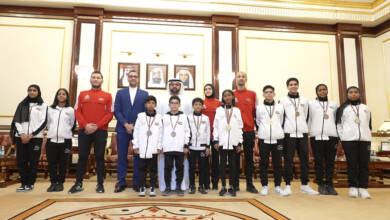 Photo of Crown Prince of Fujairah receives national fencing team members