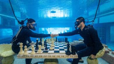 Photo of Deep Dive Dubai and UAE Chess Federation Joined Forces for an Underwater Chess Tournament